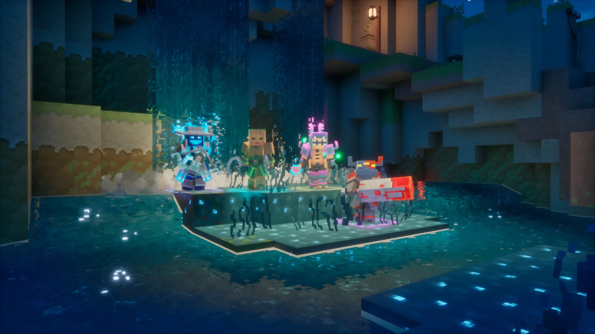 Minecraft Dungeons 2 Koop: Szene aus dem offiziellen Steam-Material