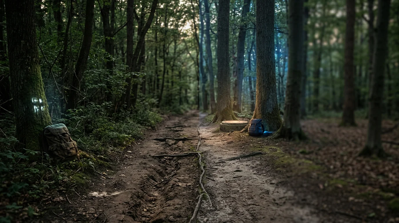 The Forest Crossplay: Gespaltener Splitscreen zwischen PC-Setup und PlayStation-Controller vor dunklem Wald