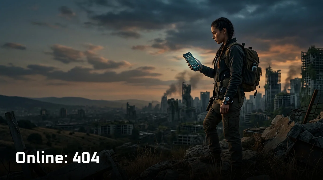Online: 404 Early Access Key Art: Survival-Spiel mit Smartphone als wichtigstem Gadget
